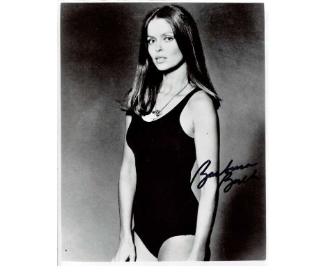 BACH BARBARA: (1947- ) American Actress and Model, wife of Ringo Starr. Signed 8 x 10 photograph of Bach, wearing a bikini, s