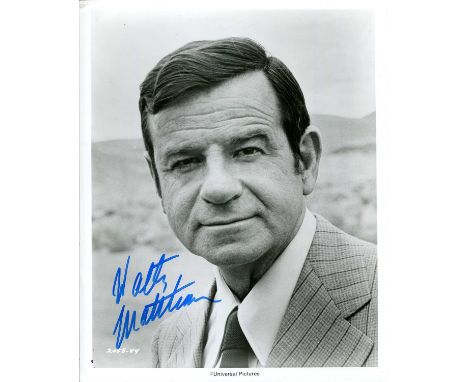MATTHAU WALTER: (1920-2000) American actor, Academy Award winner for Best Supporting Actor in 1966 for his role as Willie Gin
