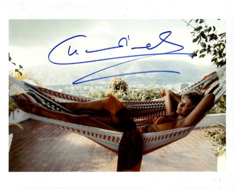 CARDINALE CLAUDIA: (1938- ) Tunisian-born Italian actress. Signed colour 10 x 8 photograph of the glamorous actress in a full