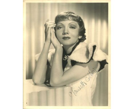 COLBERT CLAUDETTE: (1903-1996) French-born American actress, Academy Award winner for Best Actress in 1934 for her role as El