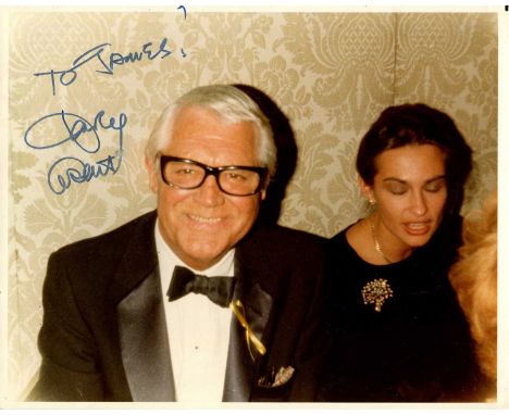 GRANT CARY: (1904-1986) British-American actor, Academy Award winner. Signed and inscribed colour 10 x 8 photograph, a candid