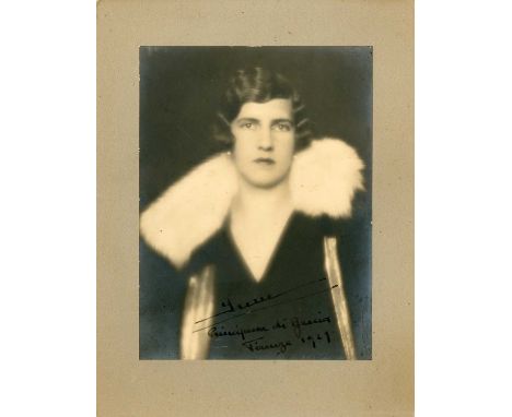 IRENE OF GREECE AND DENMARK: (1904-1974) Greek Princess, daughter of Constantine I and wife of Prince Aimone, Duke of Aosta, 