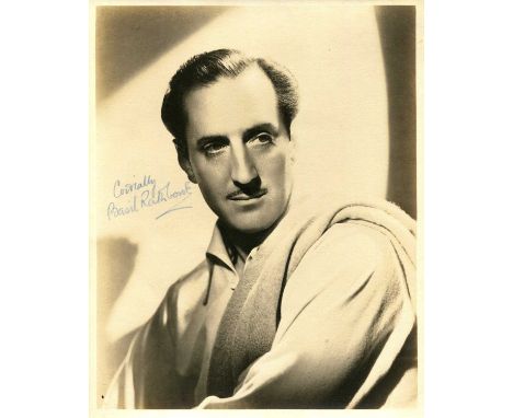 RATHBONE BASIL: (1892-1967) British actor, an Academy Award nominee for Best Supporting Actor in 1936 for his performance as 