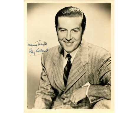 MILLAND RAY: (1905-1986) Welsh actor, Academy Award winner for Best Actor in 1945 for his role as Don Birnam in The Lost Week