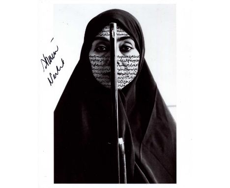 NESHAT SHIRIN: (1957- ) Iranian photographer and visual artist. Signed 8 x 10 photograph, the image depicting an Islamic woma