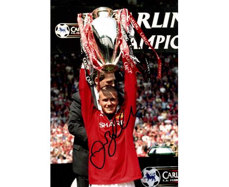 BECKHAM DAVID: (1975- ) English Footballer. Signed colour 8 x 12 photograph by Beckham, the image showing him in a half-lengt