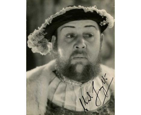 LAUGHTON CHARLES: (1899-1962) English actor, Academy Award winner for Best Actor in 1932/33 for his role as King Henry VIII i