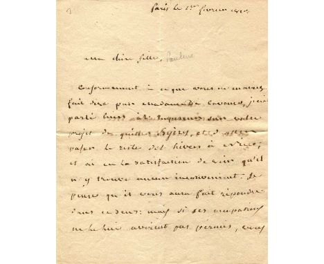 BONAPARTE RAMOLINO LETIZIA: (1750-1836) Mother of Napoleon Bonaparte. Rare L.S. by Napoleon´s mother, signed twice, with thre