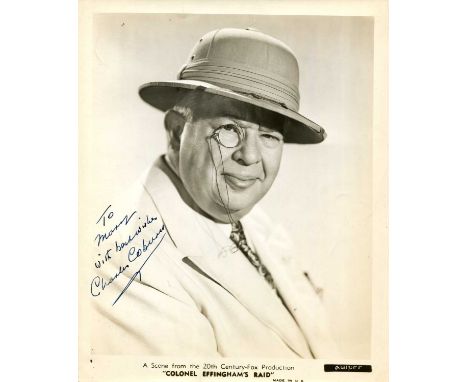 COBURN CHARLES: (1877-1961) American actor, Academy Award winner for Best Supporting Actor in 1943 for his role as Benjamin D