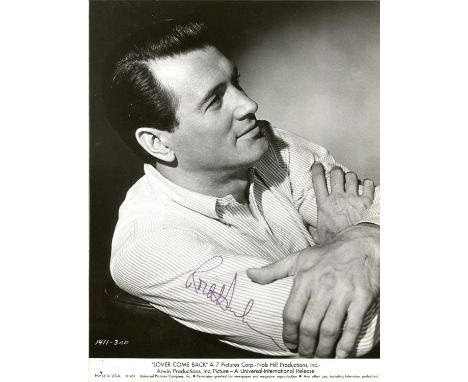 HUDSON ROCK: (1925-1985) American actor, an Academy Award nominee for Best Actor in 1956 for his role as Jordan ´Bick´ Benedi