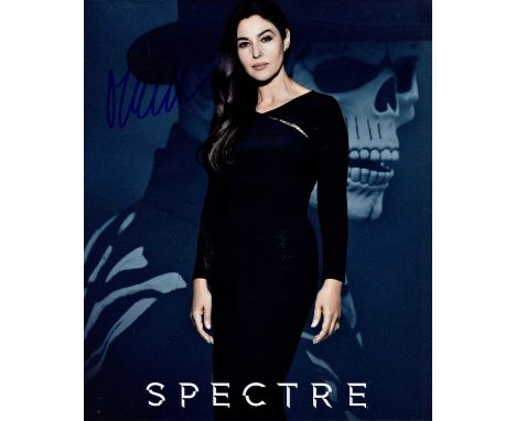 BELLUCCI MONICA: (1964- ) Italian Actress and fashion Model. A Bond Girl. Signed 8 x 10 colour photograph by Bellucci, the pr