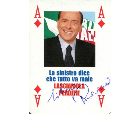 BERLUSCONI SILVIO: (1936-2023) Italian politician and media tycoon who served as Prime Minister of Italy 1994-95, 2001-06 &am