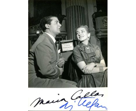 CALLAS MARIA &amp; DI STEFANO GIUSEPPE: Maria Callas (1923-1977) American-born Greek soprano, &amp; Giuseppe Di Stefano (1921