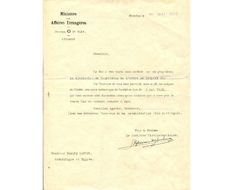 [CARTER HOWARD]: (1874-1939) English archaeologist and Egyptologist who discovered the Tomb of Tutankhamun in 1922. T.L.S. by