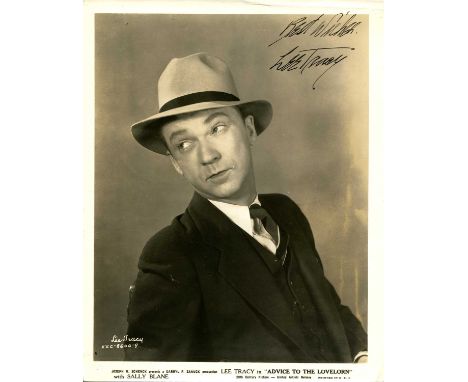 TRACY LEE: (1898-1968) American actor, an Academy Award nominee for Best Supporting Actor in 1964 for his performance as Pres
