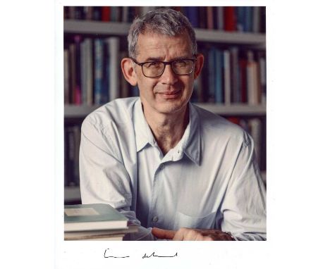 DE WAAL EDMUND: (1964- ) English ceramic artist, a master potter and author. Signed colour 8 x 10 photograph of De Waal seate