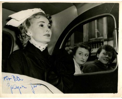 GABOR ZSA ZSA: (1917-2016) Hungarian-born American actress and socialite. Vintage signed and inscribed 10 x 8 photograph of G