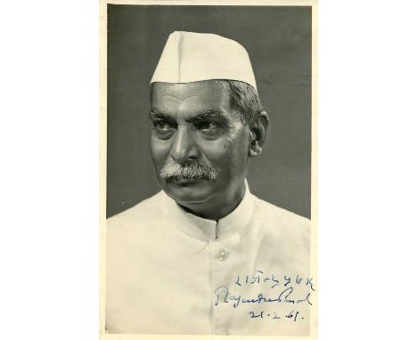 PRASAD RAJENDRA: (1884-1963) Indian politician and lawyer who served as the first President of India 1952-62. A good vintage 