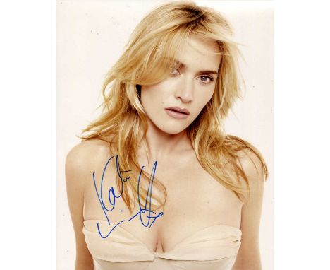 WINSLET KATE: (1975- ) English actress, Academy Award winner. Signed colour 8 x 10 photograph of Winslet in an appealing head