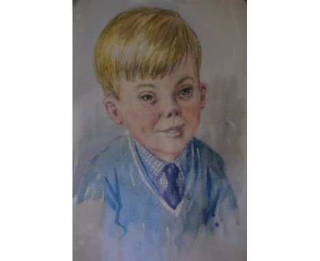 Della Hollow, Fairies, watercolor, signed, 34cm x 23cm, K. Whitty, watercolour, and two watercolour portraits by Juliet Panne
