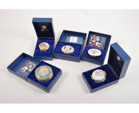 Forty one Halcyon Days enamel boxes - miscellaneous subjects.