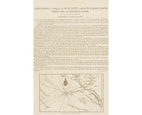 Sunk Light vessel off Harwich.- Trinity House. Directions for sailing by the Sunk Light, and the Buoys placed upon the Shipwa