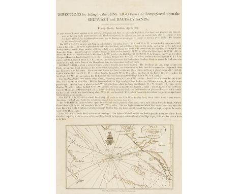 Sunk Light vessel off Harwich.- Trinity House. Directions for sailing by the Sunk Light, and the Buoys placed upon the Shipwa