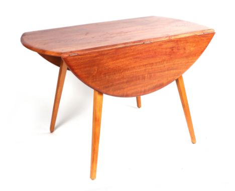 An Ercol mid century blond elm drop-leaf dining table on square tapering legs, 112cms wide.Condition Reportit has been stripp