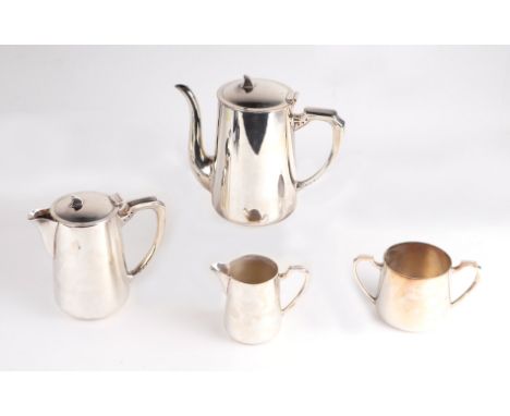 A four-piece silver plated tea service.