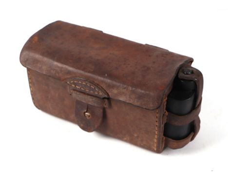 A WWII Japanese Infantry leather ammunition pouch.