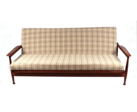 A mid century modern design Guy Rogers Manhattan teak sofa day bed, 205cms long.