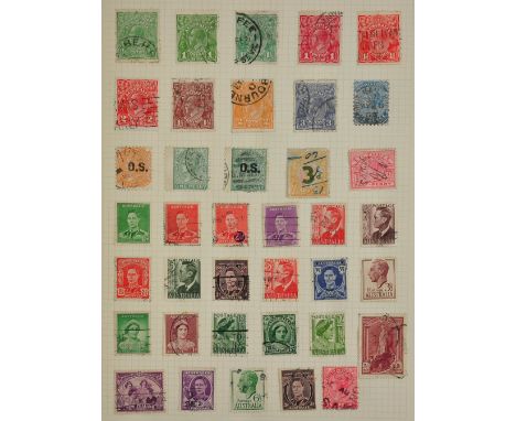 British Commonwealth stamp collection, in loose leaf album. Oueen Victoria to early Queen Elizabeth. Smaller islands, revenue