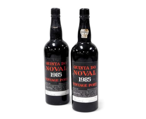 Two bottles of Quinta do Noval vintage port 1985, shipped by H. Sichel and Sons Limited, London. 