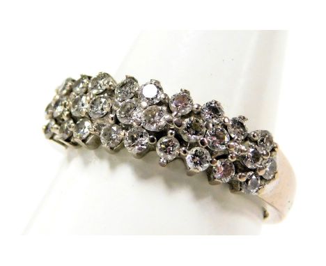 An 18ct white gold diamond ring, 0.73cts, clarity S1, colour G, cut shape brilliant, size M, 4.6g. 