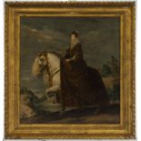 Velázquez, Diego Rodríguez de Silva y - Kopie nach: Reiterportrait der Königin Isabella von Bourbon
