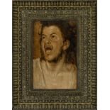 Kopfstudie eines schreienden Mannes, Bologneser Meister, Kreis des Annibale Carracci