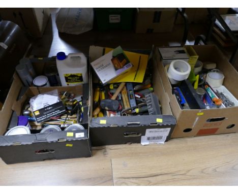 Hand tools, paints etc