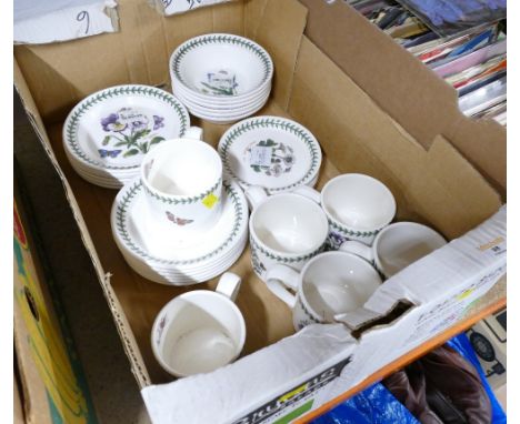 Portmeirion Botanic Garden cups, saucers, plates and bowls 