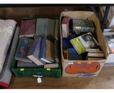 Two boxes of vintage books, Madams Court by H M Pointer, Bishops Cranworth etc