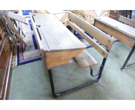Vintage child's double school desk