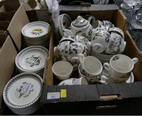 Portmeirion Botanic Garden teapot, cups, saucers, side plates 