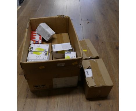 Box of light bulbs, Diall Mosquito Repellent LED etc