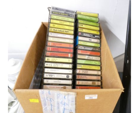 Box of cassettes, Black Sabbath, Rolling Stones, Jethro Tull, Procul Harem, Cream etc 