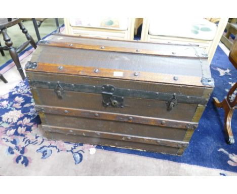 Vintage dome topped travel trunk 