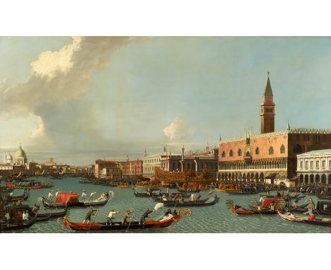 Follower of Giovanni Antonio Canal, called Canaletto (Italian 1697-1768)/View of the Grand Canal, Venice/The Bucintoro return