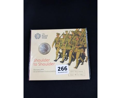 2016 SILVER PROOF PIEDFORT COIN SHOULDER TO SHOULDER THE ARMY £2 