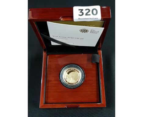 2016 GOLD PROOF COIN SHOULDER TO SHOULDER THE ARMY £2