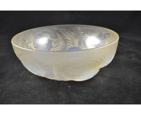 A Lalique bowl moulded in the Dahlia design, R Lalique moulded mark, inscribed no.3210  - diam 23.5cmCONDITION REPORTnatural 