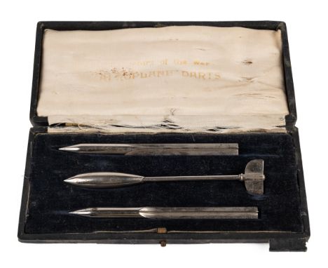 A set of three flèchettes Two of the second pattern with a fluted shaft; and one of the third pattern with flights, stamped t
