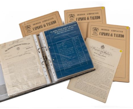 Caproni Bristol a/c Co. Correspondence in lever arch file with 3 further accompanying bundles of papersQty: 4